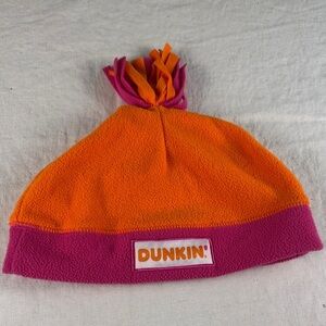 Dunkin' 100th Thanksgiving Parade Orange and Pink Fleece Beanie